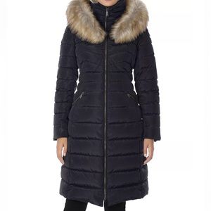 Laundry Faux-Fur Trim Puffer Coat XXL